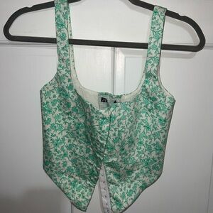 ZARA Floral Corset Top